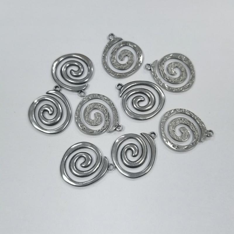 Antique Silver Plated Whirlpools Charm Pendant for Jewelry Making Findings DIY Bracelets Necklace Keychain Hanging Tags