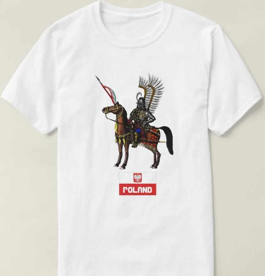 Creative Design Poland Flag Polish Winged Hussar Warrior T Shirt Short Sleeve 100 Cotton Casual Tshirts Loose Top Size S3XL S