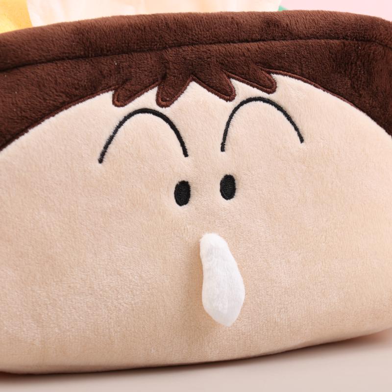 Crayon Shin-Chan Plush Cute Tissue Box Anime Personality Creative Boochan Runny Nose Tissue Storage Box Desktop Decoration