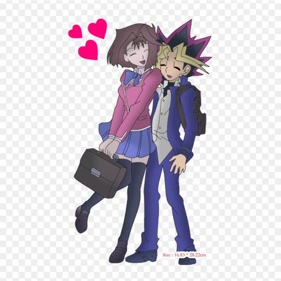 Anime Yugi Mutou Seto Kaiba Iron On Patches For Clothing Applique Stickers On Clothes Heat-Sensitive Custom Patch