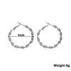 New Exaggerated Twisted Women's Hoop Earrings Gold Uneven Metal Loop Earrings Punk Personality Fashion Ear Jewelry