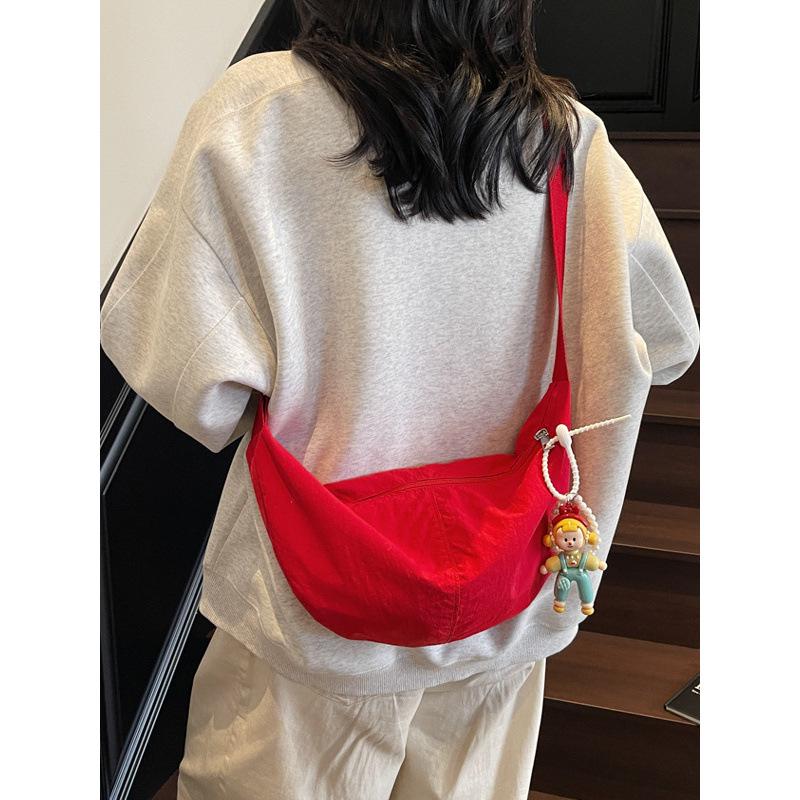 Chic Lightweight Candy Color Dumpling Bag for Women - 2025 Summer Versatile Japanese Style Crossbody