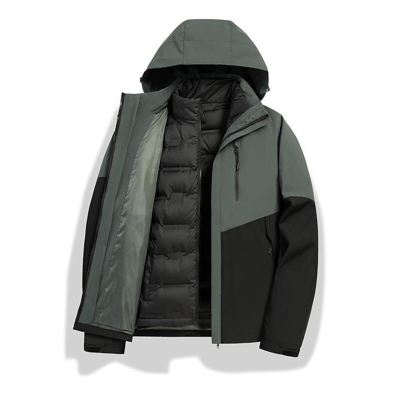 Autumn/Winter 2024 High-End Windproof Jacket with Three-Proof Fabric & 90% White Duck Down Liner for Couples