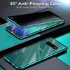 Privacy Anti Peeping Metal Magnetic Double Sided Glass Case For Samsung S26 S25 Ultra S22 S20 S21 S10 S9 S8 Note 20 10 9 8 Plus Ultra A71 A51 A70