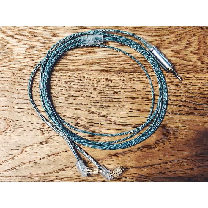 WAGNUS Easter Lily Upgrade Cable – 3.5mm MMCX (Green/Gray, 120cm)