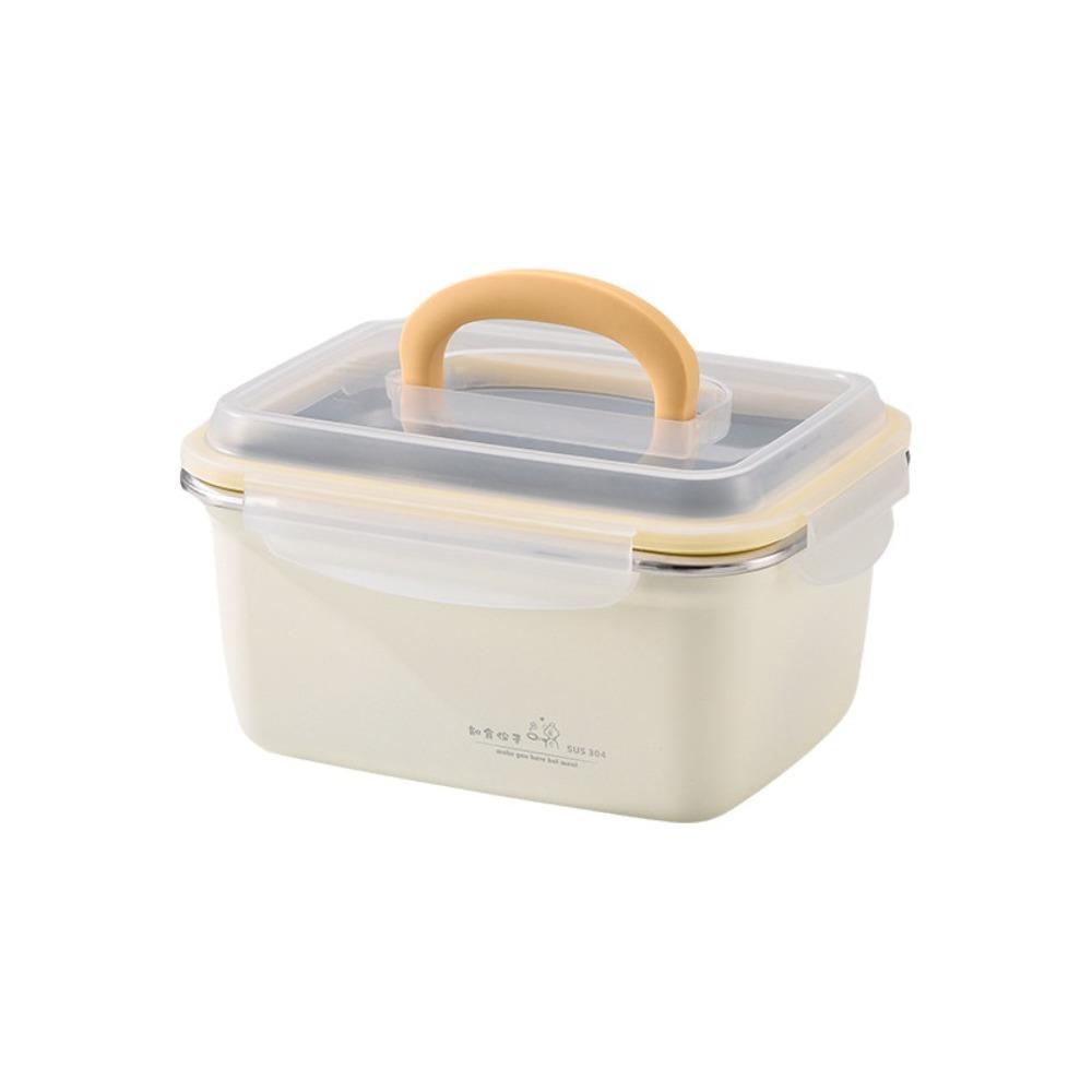 Square Stainless Steel Lunch Box Airtight Fridge Food Box Multi-Purpose Air Exhaust Crisper  Picnic