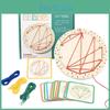 Wooden Threading Nail Board Graphic Rope Winding Tangram Puzzle For Toddlers Educational Toy