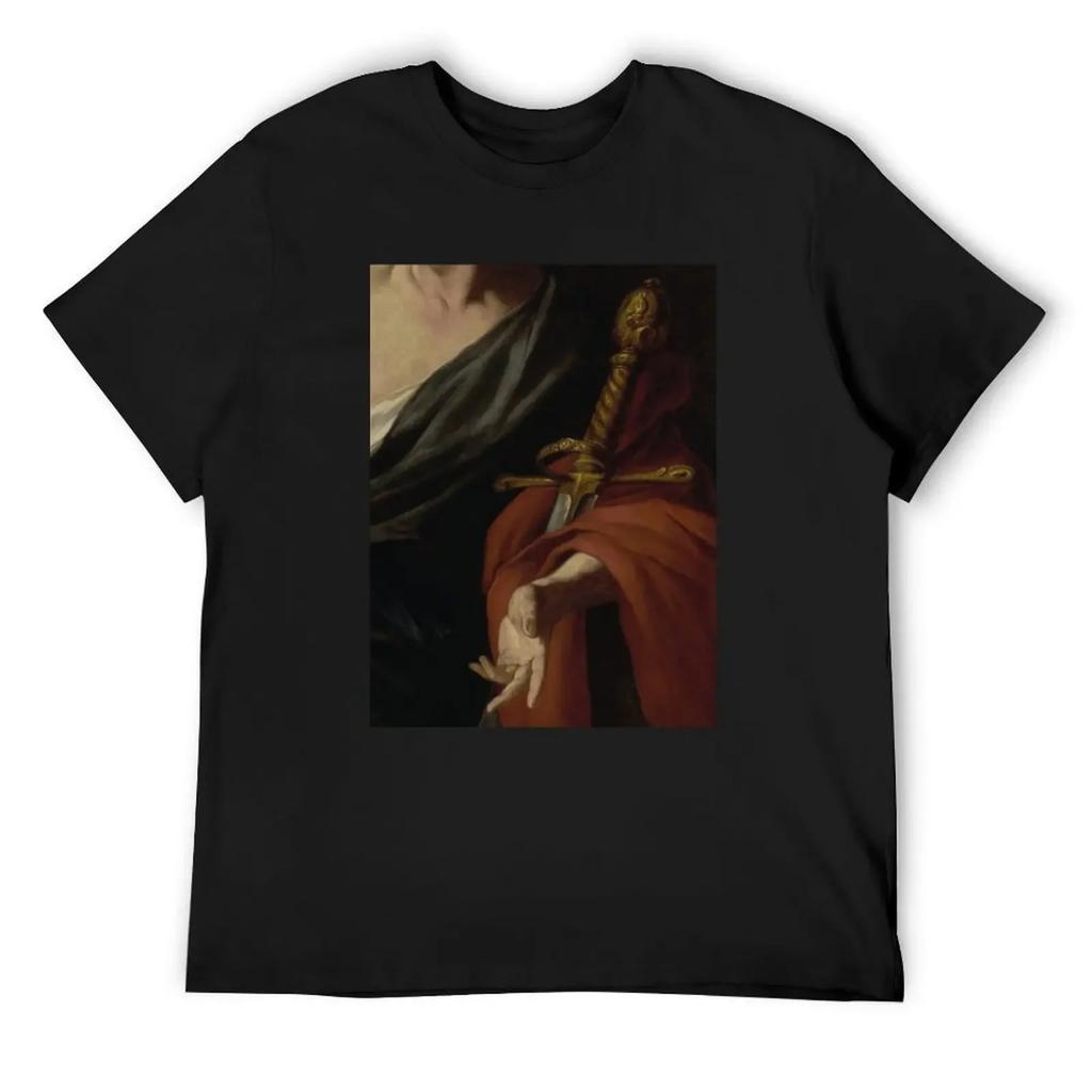 Szczegół obrazu Joanny d'Arc Koszulka vintage ubrania hipisowskie topy t-shirt męski