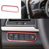 Titanium Red Headlight Button Frame Cover Trim 1X For Hyundai Elantra 2017-2020