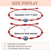Manufacturer Turkish Evil Eyes Bead Charm Bracelets Handmade Macrame Lucky 7 Knots Red Black Cord String Rope Knotted Bracelet