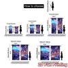 2pcs   2D FLAT PRINTING Curtains (Without Rod) NeonBirthdayVibes Chic Fashionable Curtains Polyester Curtains Versatile All for