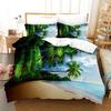 3D Print Beach Scenery Comfortable Duvet Quilt Cover Pillowcase Bedding Set Children Bedroom Decoration Home Textile