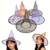 Witch Pumpkin Hot Stamped Gauze Hat - Halloween Costume & Party Accessory.