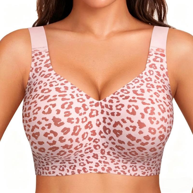 Womens Plus Size Seamless Wireless Bra With Removable Pads For Large Breast