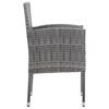 Garden Chairs with Cushions in Dark Grey 2 pcs. Grey Poly Rattan