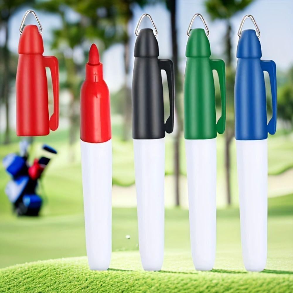 8Pcs/Set Vibrant Colors Golf Ball Line Marker Set 4 Marking Stencils Golf Ball Marker Pen Gymnasium