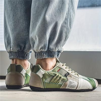 Low-Top Men'S Casual Shoes Breathable Retro Sporty Style Summer New Fashion Trendy Bean Board Shoes Comfortable Rubber Sole