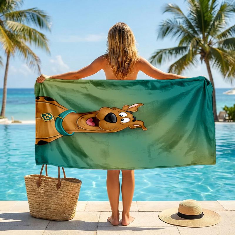 Scooby Doo Fashion Beach Towel: Ideal for Summer Adventures Soft, Absorbent and Quick Drying Suitable for Swimming and Bathing