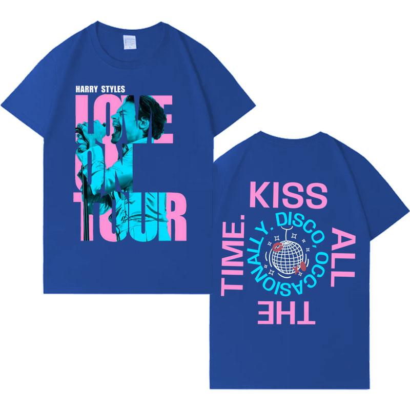 GUOYAN TOP Zanger Harry Styles Love on And Kiss All The Time Disco Af en Toe 2026 Gotisch Katoenen T-shirt Heren Dames Oversized Casual T-shirt XL