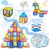 Magnetic Blocks 88PCS Transparent Color Educational Toy Magnetic Blocks Building Blocks Ages Christmas Safe ABS Japanese Instruction Manual 7.5cm 3,