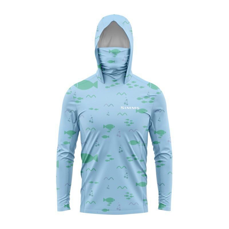 Mens Quick-Dry Fishing Hoodie With Face Cover Outdoor Bass Spinning Apparel Lightweight Sun Protection Shirt