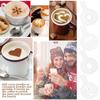 Plastic Coffeeware Pastry Tools Coffee Stencil Biscuit Mold Cookies Mould Fancy Drawing Mold