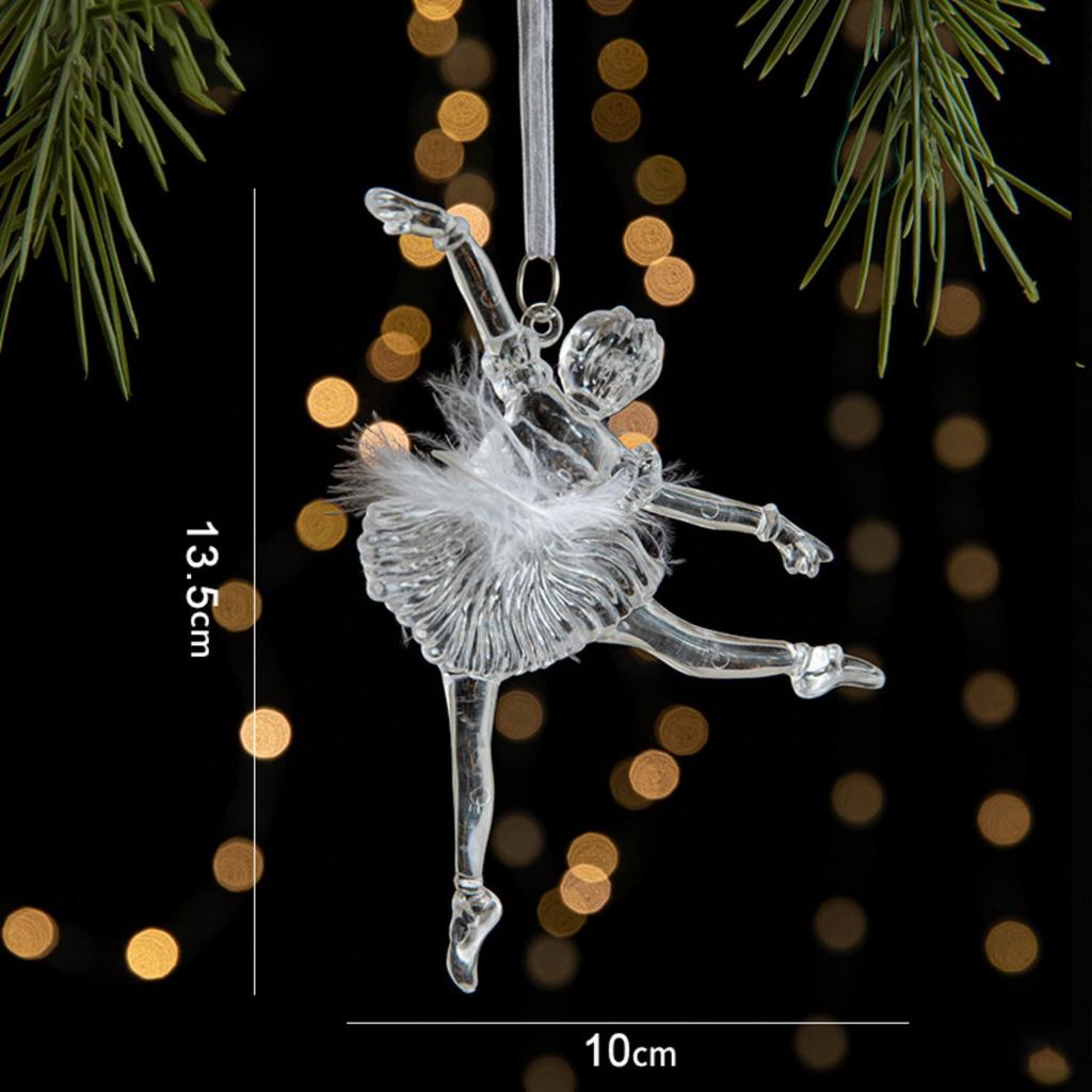 Weihnachten Eis Kristall Anhänger Weihnachten Baum Anhänger Transparent Acryl Engel Licht Luxus Dekoration Szene Layout Requisiten