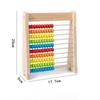 1 Set Number Alphabet Card Preschool Math Learning Wooden Educational Math 10-Row Counting Toy 100 Beads With Counting Sticks