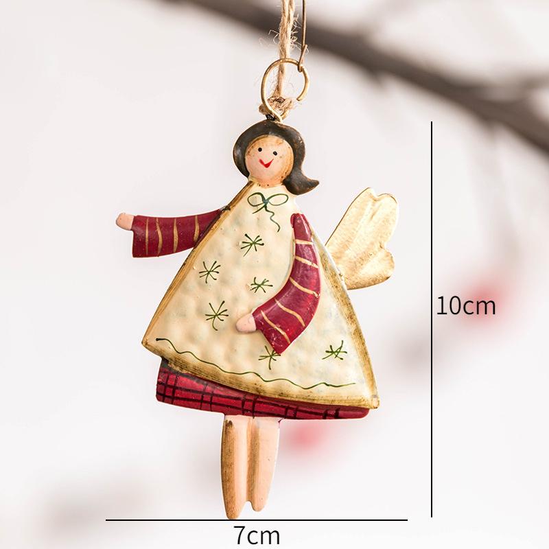 New Arrival boże narodzenie kutego żelaza dzwonek bałwanek łoś wisiorek ozdoba 2023XMAS Home Decor ozdoba choinkowa Natal Navidad