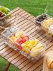 Ice Chilled Condiment Caddy with Lid Serving Platters with 5 Removable Compartments for Party Supplies & Bar Accessories