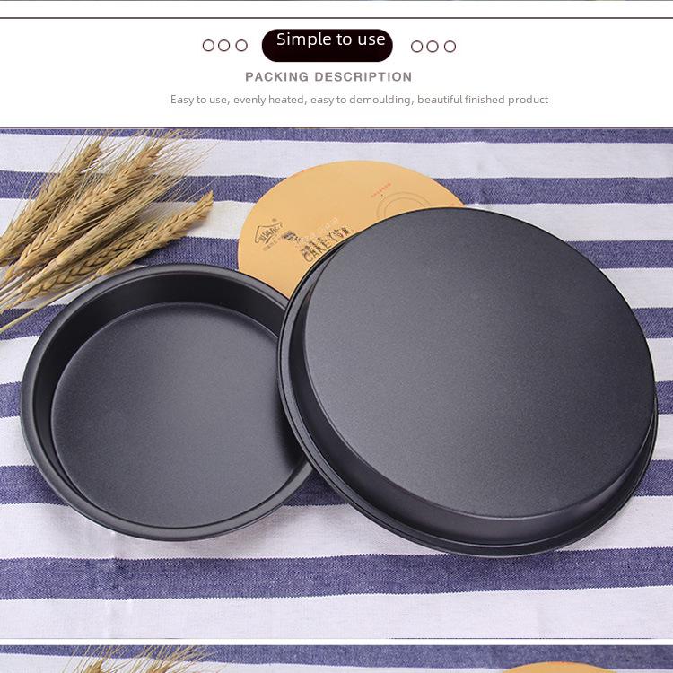 Antihaft-Pizzaform Schwarz mit breitem Rand - Erhältlich in den Größen 6", 7", 8" und 10" für Backen für die ganze Familie