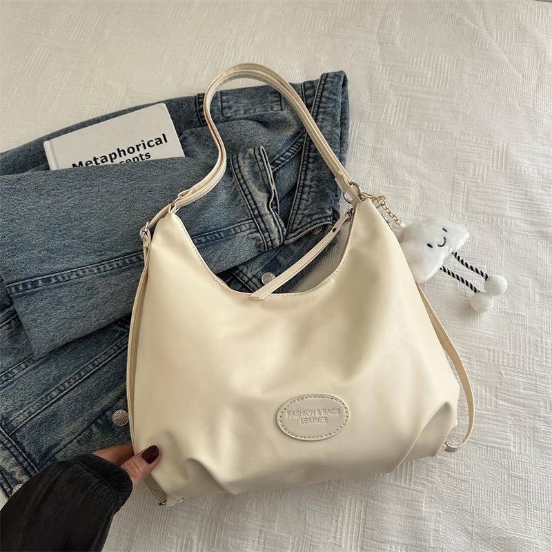 2025 New Winter Trendy Soft Leather Korean Version Large Capacity Chain Underarm Tote Bag Women's Bag Shoulder Messenger Bag