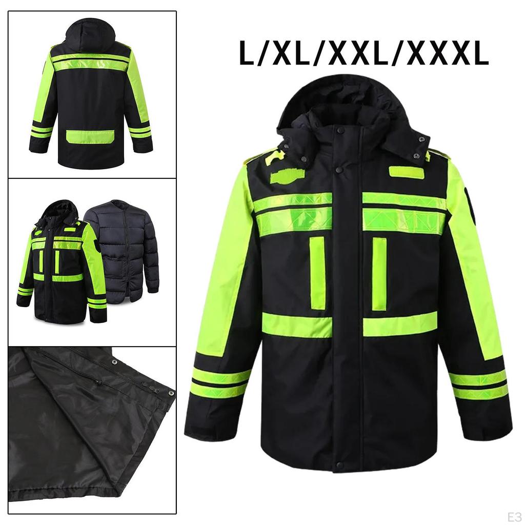 High-Performance Winter Safety Jacket with Detachable Liner and Reflective Details