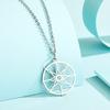 Kintal exquisite stainless steel Dharma Wheel Buddhism Necklace  Dharmachakra Charm Pendant jewelry Christma gift girlfriend