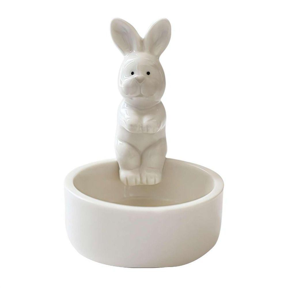 Ceramic Animal Candle Holder Bunny Tea Light Candle Holders  for Desktop Decorative Ornaments