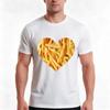 Fries Love Tshirt Summer Casual Cotton Tee Oversized Streetwear Tops Vintage Graphic Print Loose Fit Short Sleeve