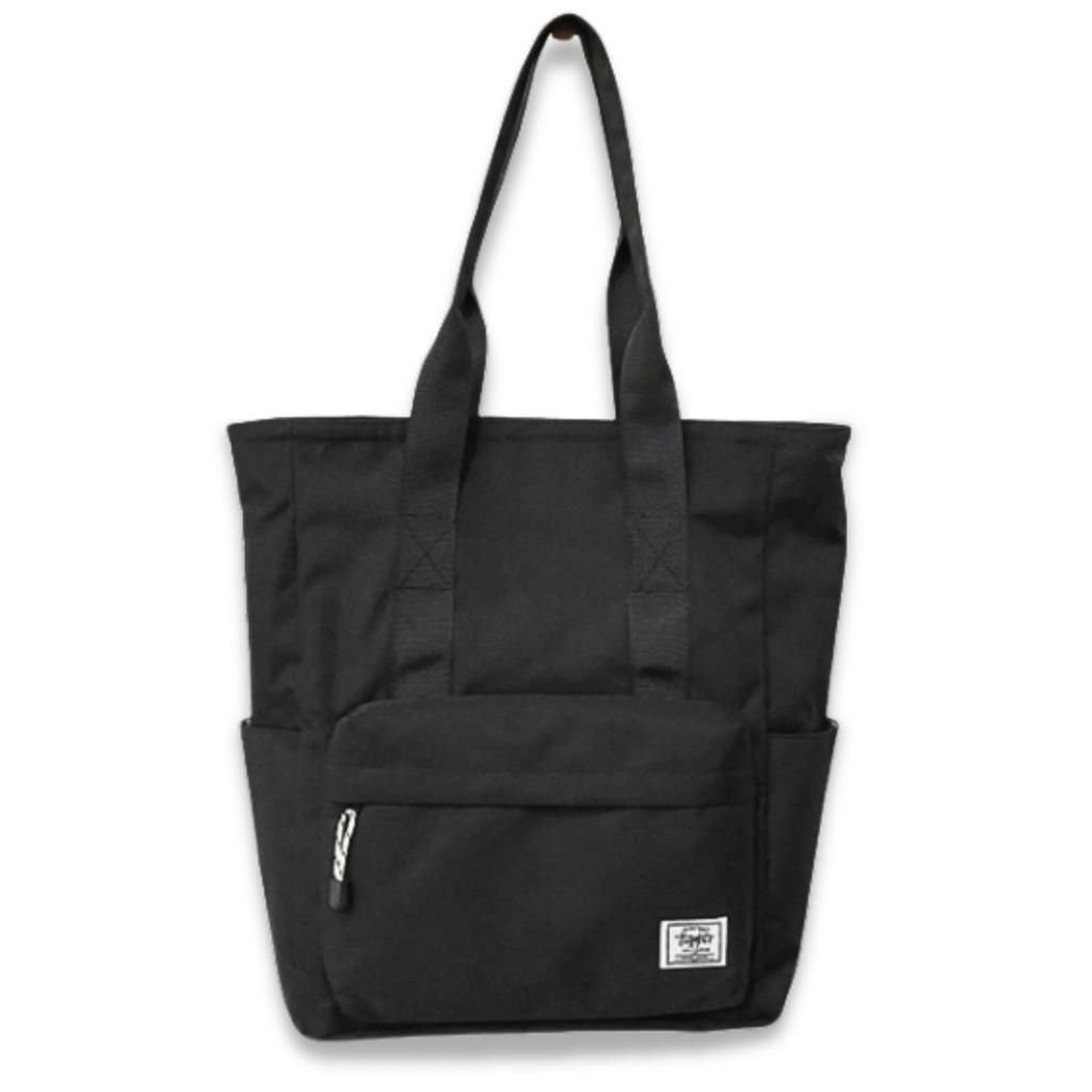 Petit-Germe Tote Bag, Nylon (Oxford), Fits A4 Sizes, Lightweight (295g), 13cm Depth, Water-Repellent, Unisex, Perfect for Commuting and School (01.