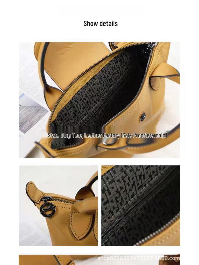 Hochwertige Mini-Knödeltasche aus Nappaleder mit Drachenprägung, Vielseitig für den Weg zur Arbeit, zum Tragen in der Hand, über der Schulter, mit verstellbarem Crossbody-Riemen.