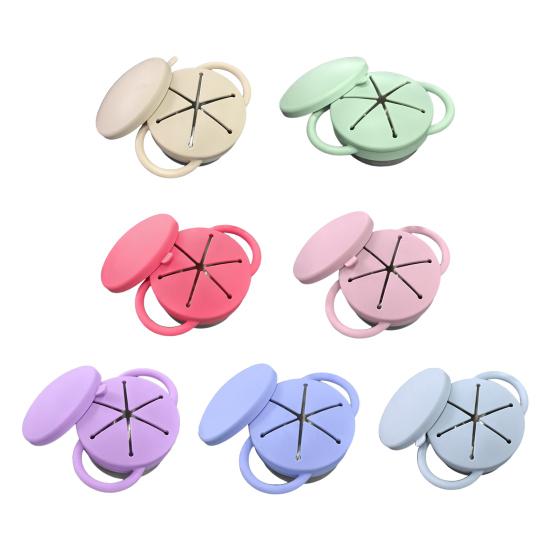 Silicone Snack Cup with Removable Food Catcher And Travel Lid 12 Oz Stainless Steel Spill-Proof Snack Container for Indoor Outdoor Adventures