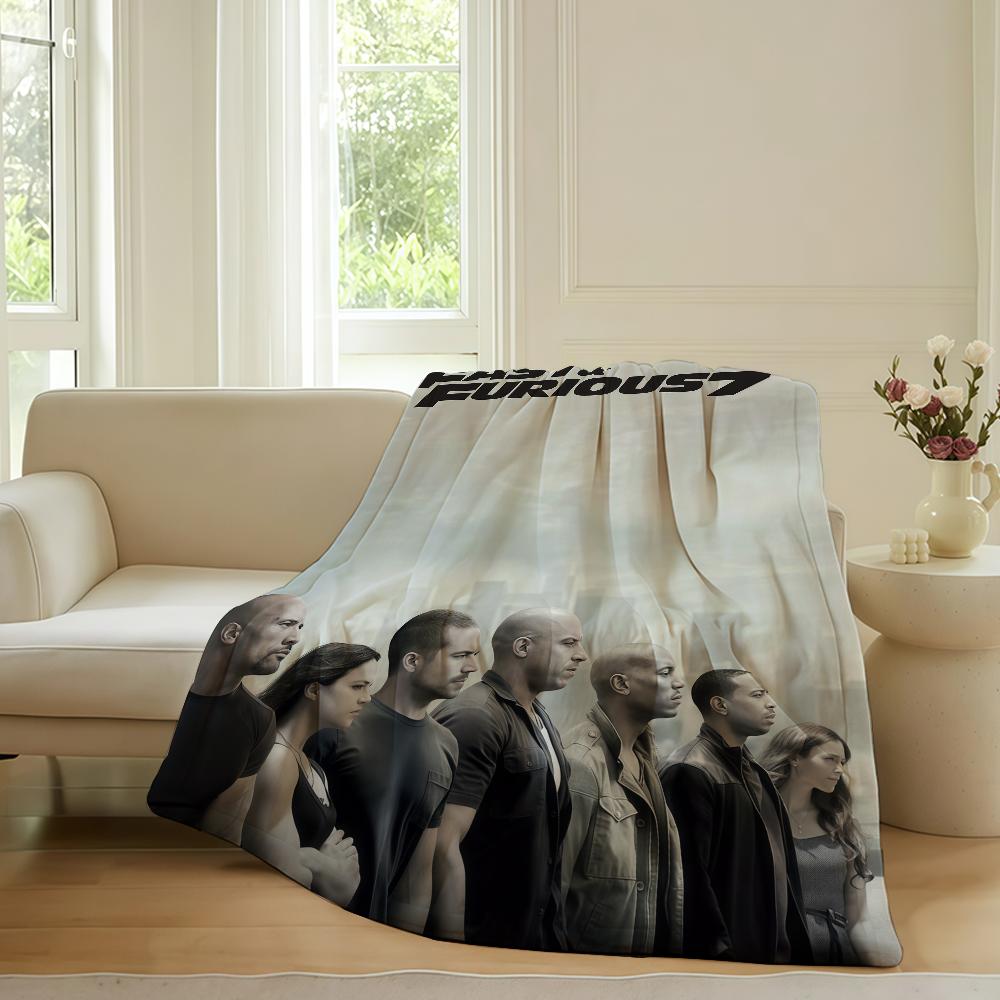 Adventure movie F-Fast F-Furious Blanket For Sofa Office Bed Plane Travel Sleep Read Relax Camping Soft And Warm