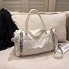 New Y2K Fashion Retro Rivet Tote Bag Women'S High-End Handbag Large Capacity Motorcycle Shoulder Bag Daily Commute Crossbody Bag