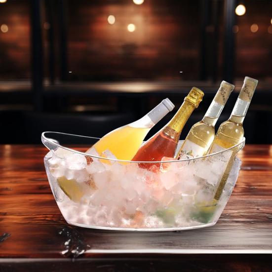 Ice Bucket 5L Large Capacity Boat Shape Ice Container with Ice Shovel Ice Pail for Party Wine Beer