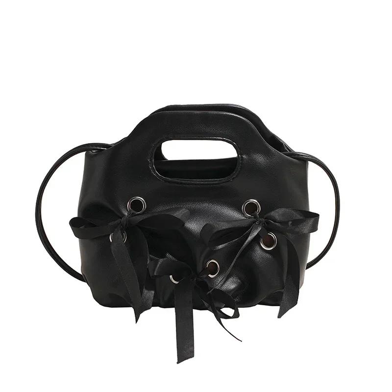 PU Zipper Interior Pocket Ladies Shoulder Bags Sewing Thread  New Crossbody Bags for Women