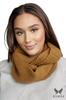 Sappho Women' Set Hat with Snood Mustard Color