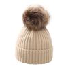 Winter Kids Knitted Hat Beanie For Baby Infant Girls Boys Warm Pure Color Thickened Ball Newborn Photography Autumn