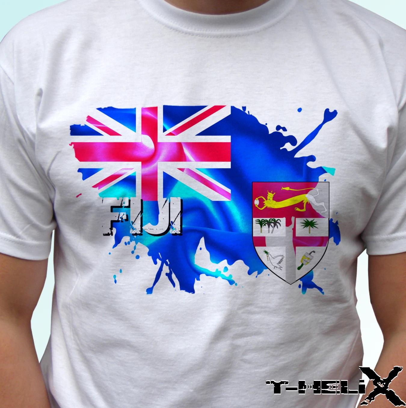 

Fiji Island flag - white kids boys T-Shirt top country design - s s kids & baby 130