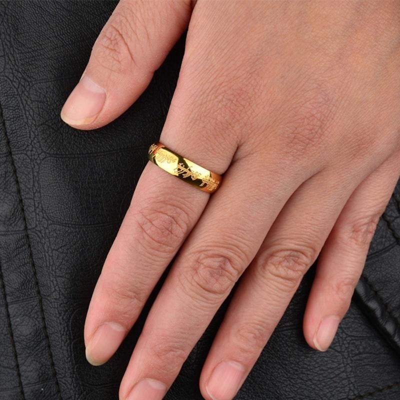 Módní 3D řezba Pán prstenů Pán prstenů Luxusní titanový ocelový prsten pro páry