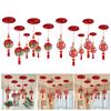 Lunar Year Red Paper New Year Ceiling Pendant Set 3D Decorative Ceiling Decor for Chinese New Year 2026 Festive Events