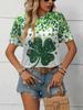 25 European Cross-Border St. Patrick's Day Shamrock 3D Print Women's T-Shirt