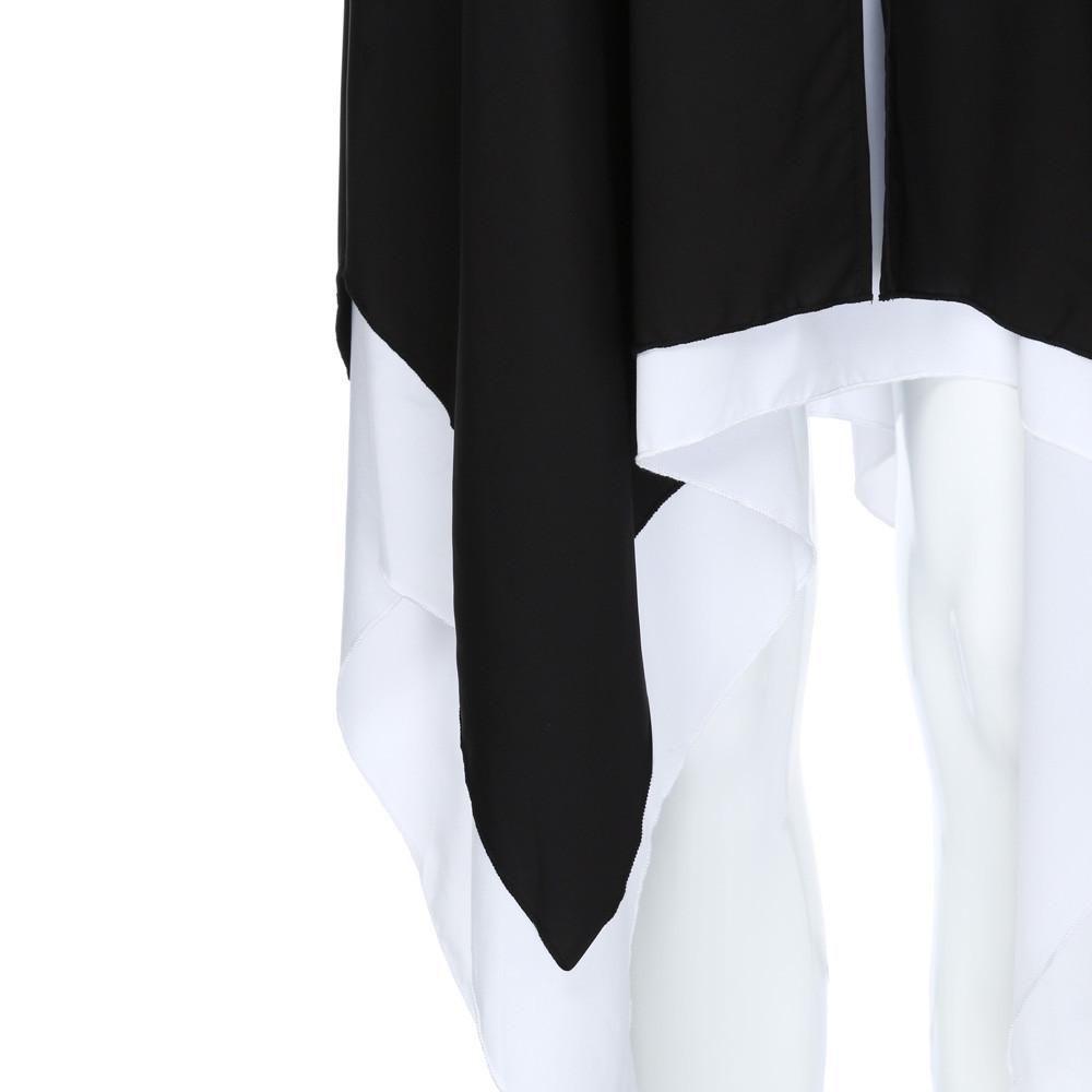 Women Plus Size V Collar Loose Bilayer Dress With Irregular Mini Silhouette For Casual And Party Wear